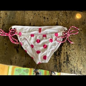 Sofia by Vix pink white polka dot leopard cheetah string biking bottoms